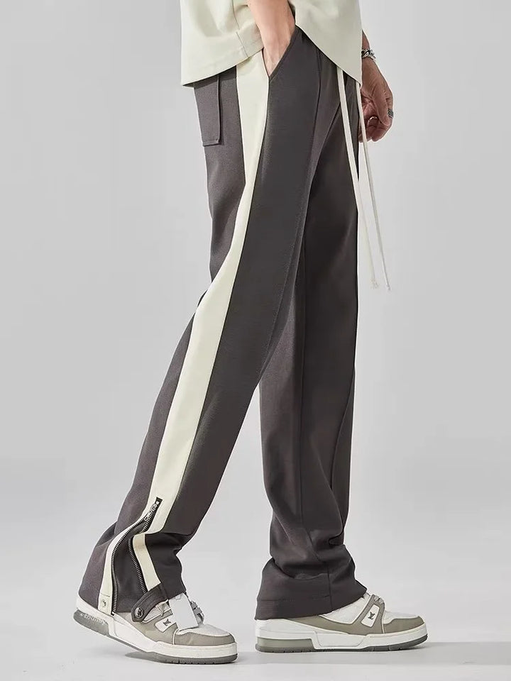 Men's Joggers Side-Stripe Drawstring Elastic Cuff Tapered Casual Sport Streetwear Loungewear Ezra