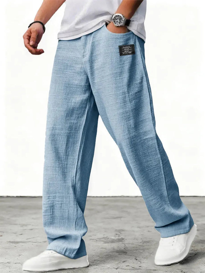 Men's Wide Leg Trousers Relaxed Fit Casual Stylish Everyday Wear