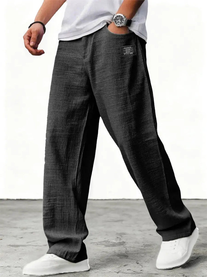 Men's Wide Leg Trousers Relaxed Fit Casual Stylish Everyday Wear