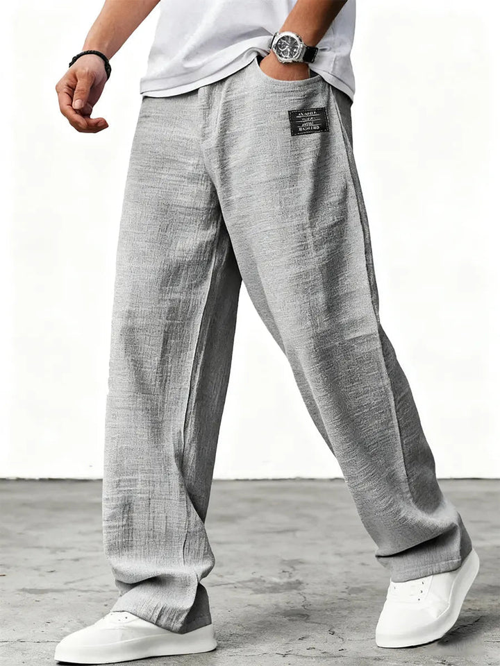 Men's Wide Leg Trousers Relaxed Fit Casual Stylish Everyday Wear