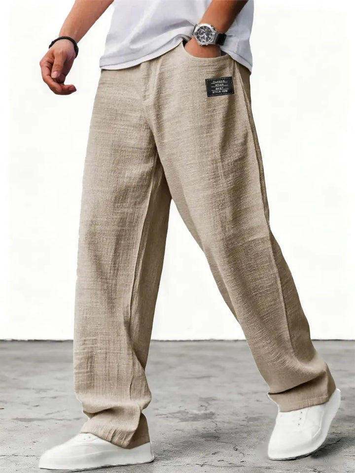 Men's Wide Leg Trousers Relaxed Fit Casual Stylish Everyday Wear