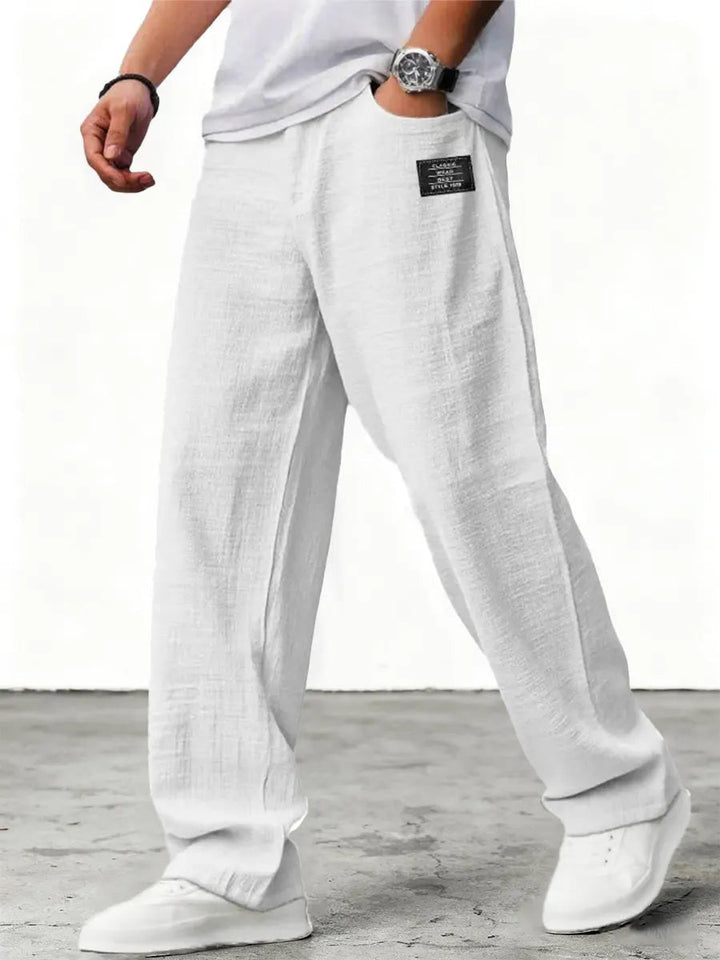 Men's Wide Leg Trousers Relaxed Fit Casual Stylish Everyday Wear