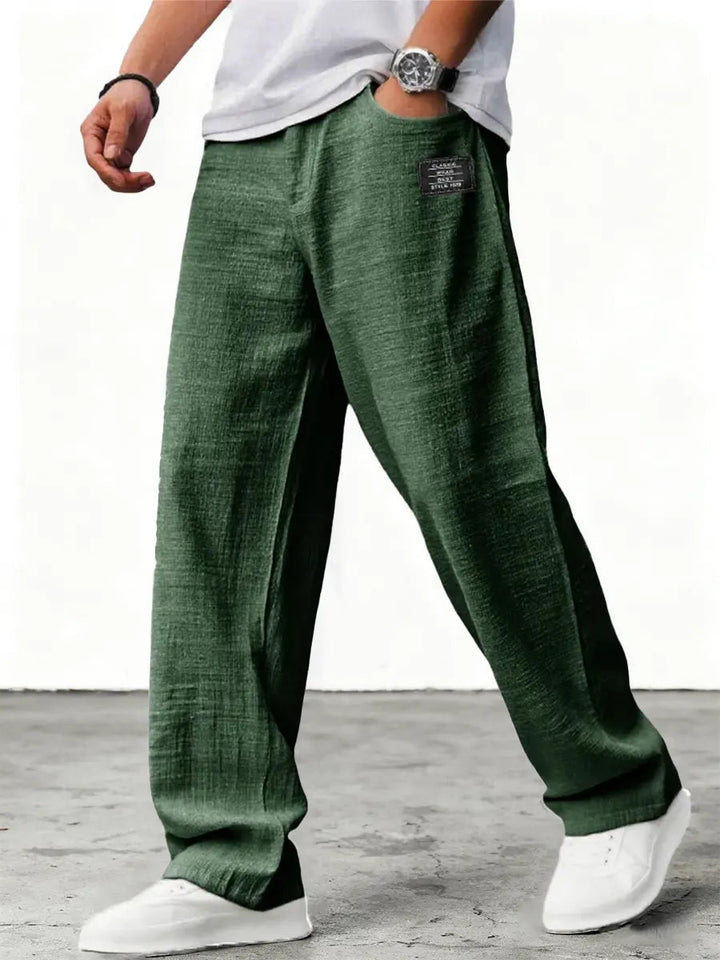 Men's Wide Leg Trousers Relaxed Fit Casual Stylish Everyday Wear