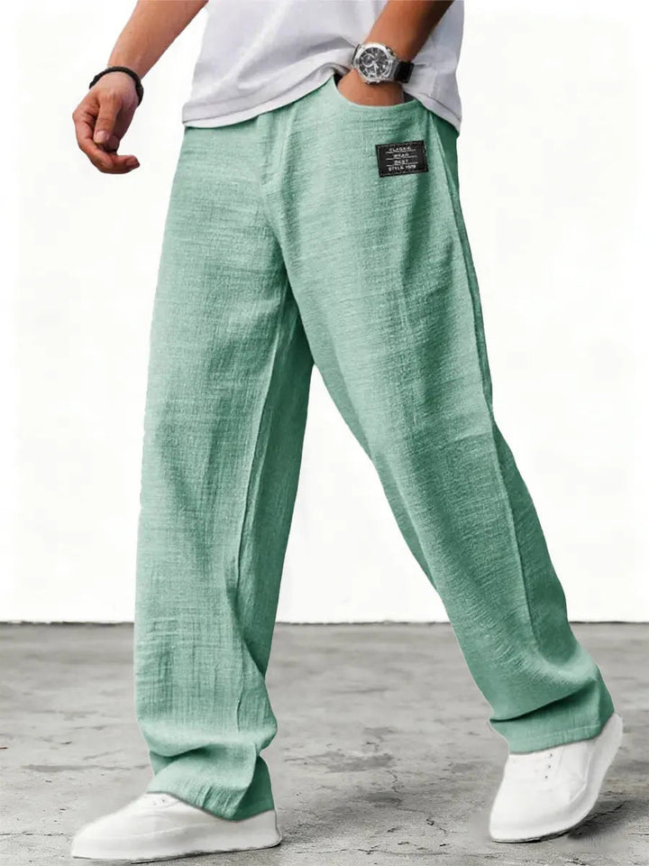 Men's Wide Leg Trousers Relaxed Fit Casual Stylish Everyday Wear