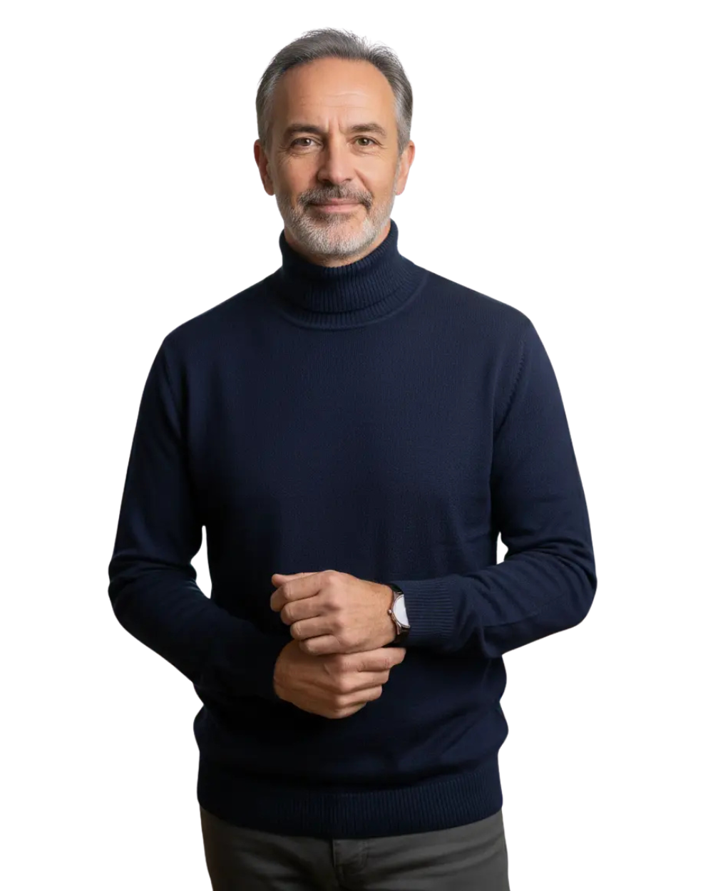 Men's Casual Turtleneck Sweater Classic Fit Long Sleeve Relaxed Style Everyday