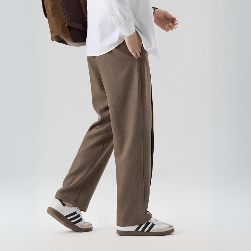 Men's Wide Leg Trousers Pleated Loose Fit Drawstring Elastic Waist Smart-Casual Summer Everyday Hugo
