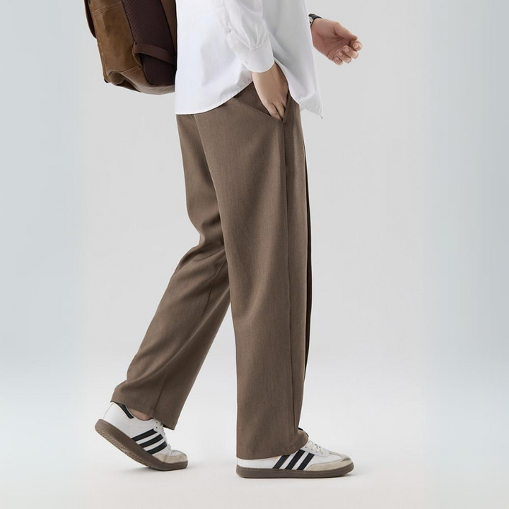 Men's Wide Leg Trousers Pleated Loose Fit Drawstring Elastic Waist Smart-Casual Summer Everyday Hugo