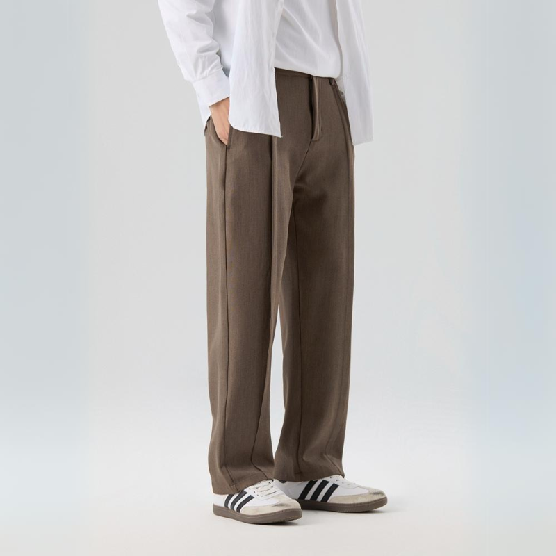 Men's Wide Leg Trousers Pleated Loose Fit Drawstring Elastic Waist Smart-Casual Summer Everyday Hugo