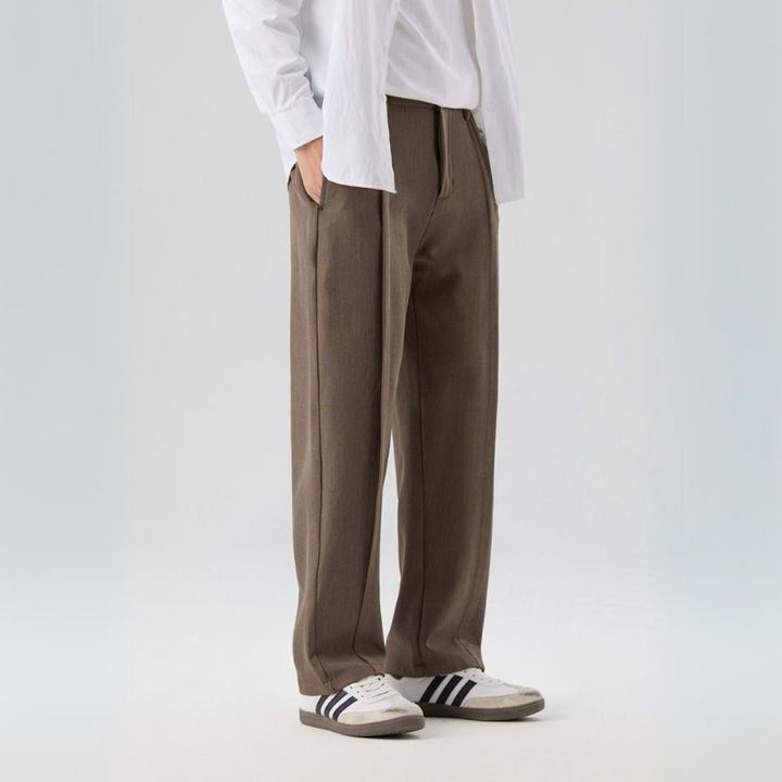 Men's Wide Leg Trousers Pleated Loose Fit Drawstring Elastic Waist Smart-Casual Summer Everyday Hugo