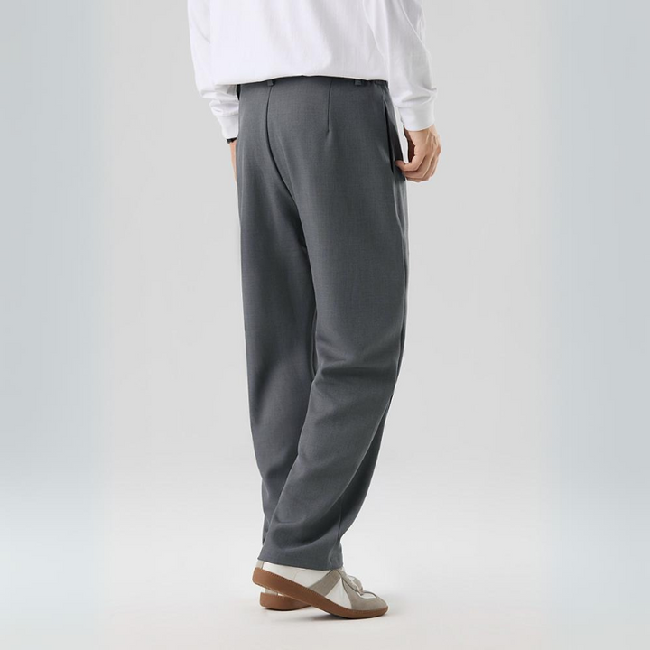 Men's Wide Leg Trousers Pleated Loose Fit Drawstring Elastic Waist Smart-Casual Summer Everyday Hugo