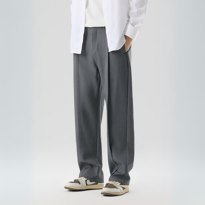 Men's Wide Leg Trousers Pleated Loose Fit Drawstring Elastic Waist Smart-Casual Summer Everyday Hugo