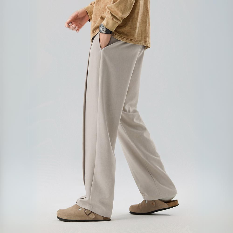 Men's Wide Leg Trousers Pleated Loose Fit Drawstring Elastic Waist Smart-Casual Summer Everyday Hugo
