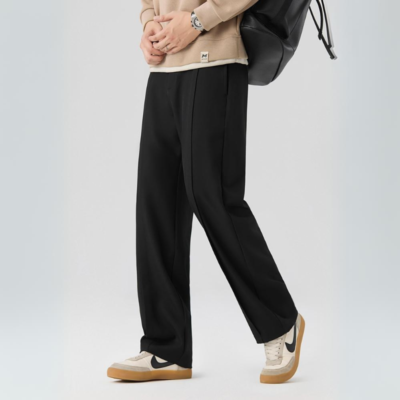 Men's Wide Leg Trousers Pleated Loose Fit Drawstring Elastic Waist Smart-Casual Summer Everyday Hugo