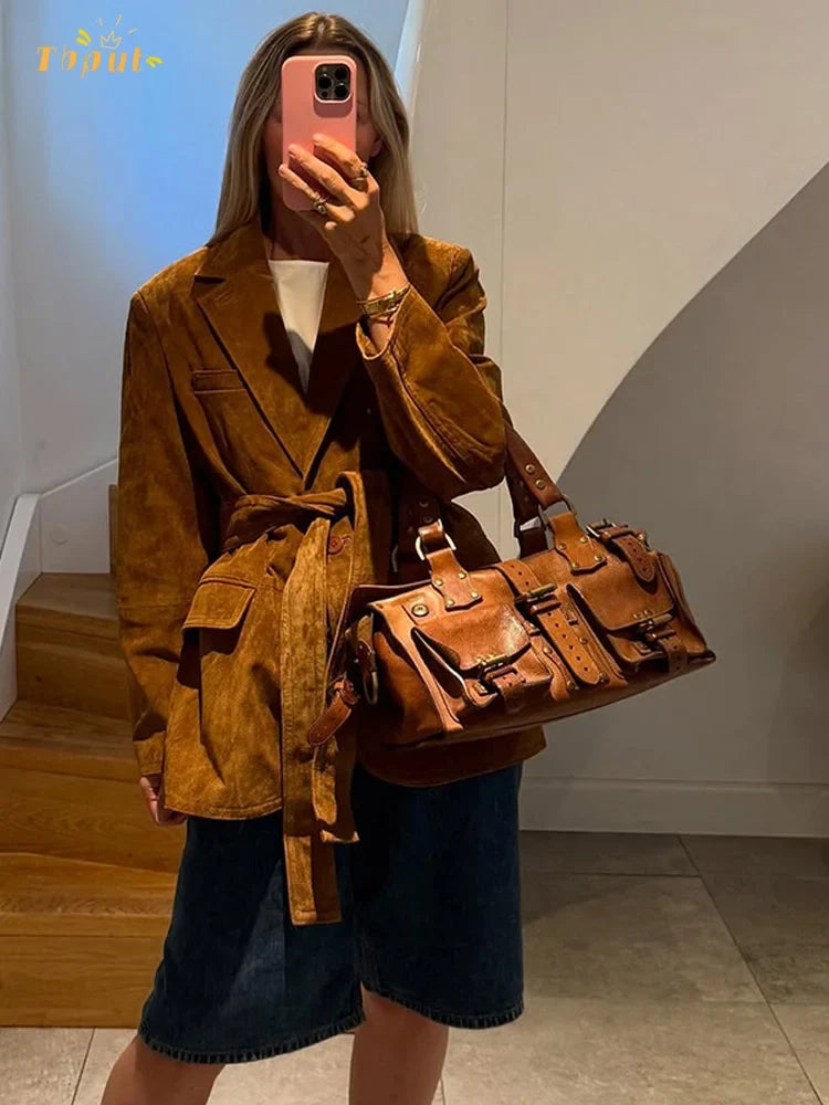 Jenai | Belted Suede Jacket