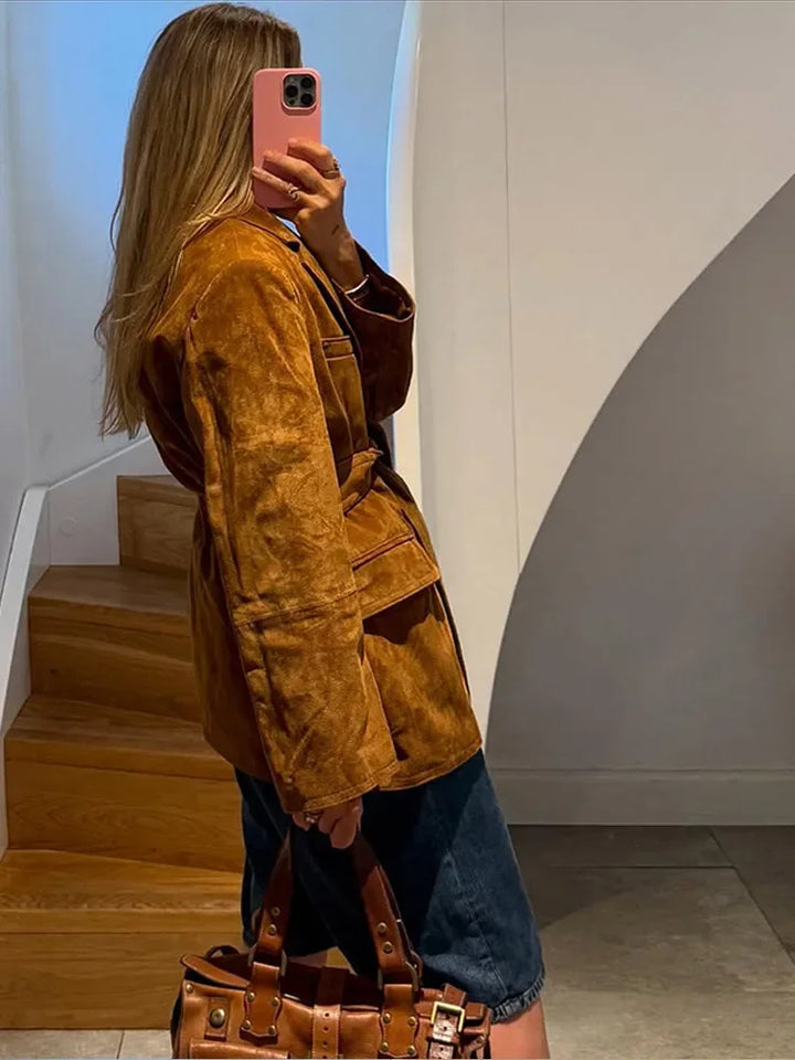 Jenai | Belted Suede Jacket