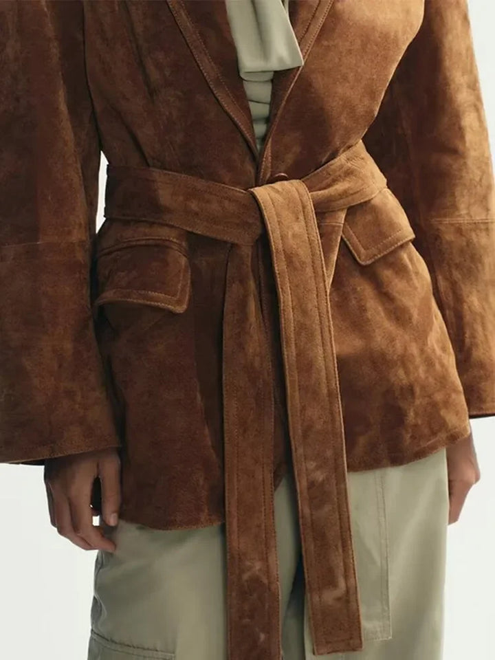 Jenai | Belted Suede Jacket