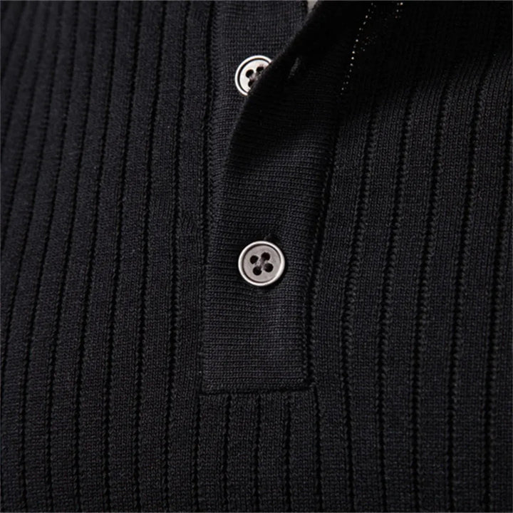 Men's Casual Knit Sweater Round Neck Button Closure Everyday Wear