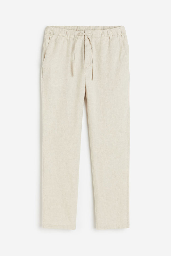 Men's Relaxed Fit Trousers Drawstring Elastic Waist Loose Tapered Casual Everyday Smart-Casual Lounge Halvard