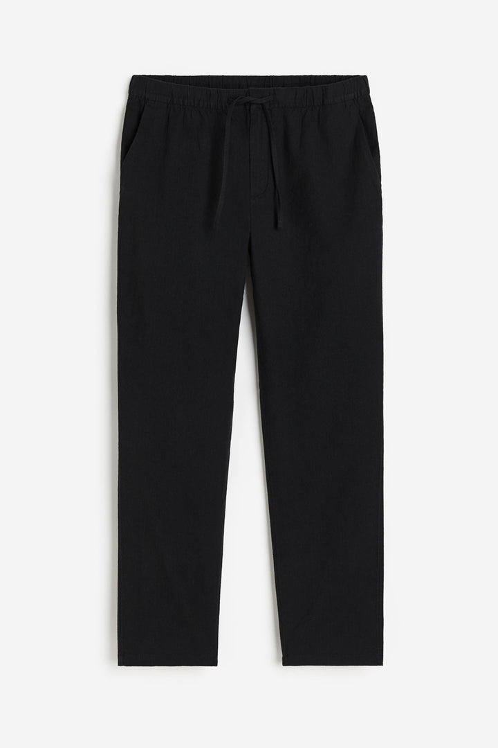 Men's Relaxed Fit Trousers Drawstring Elastic Waist Loose Tapered Casual Everyday Smart-Casual Lounge Halvard