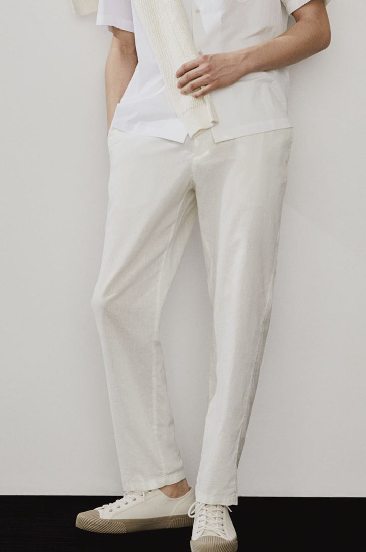 Men's Relaxed Fit Trousers Drawstring Elastic Waist Loose Tapered Casual Everyday Smart-Casual Lounge Halvard