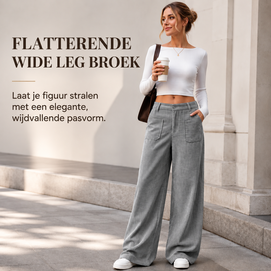 Aurevina | Chic Wide-Leg Trousers with Convenient Pockets