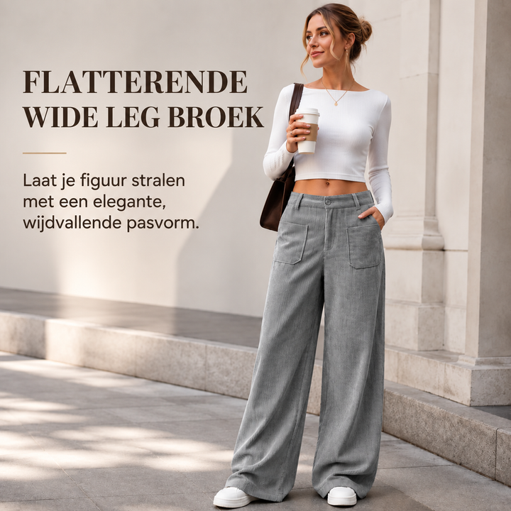 Aurevina | Chic Wide-Leg Trousers with Convenient Pockets