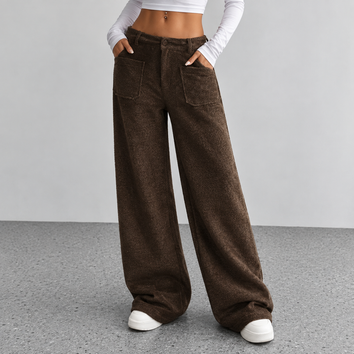 Aurevina | Chic Wide-Leg Trousers with Convenient Pockets