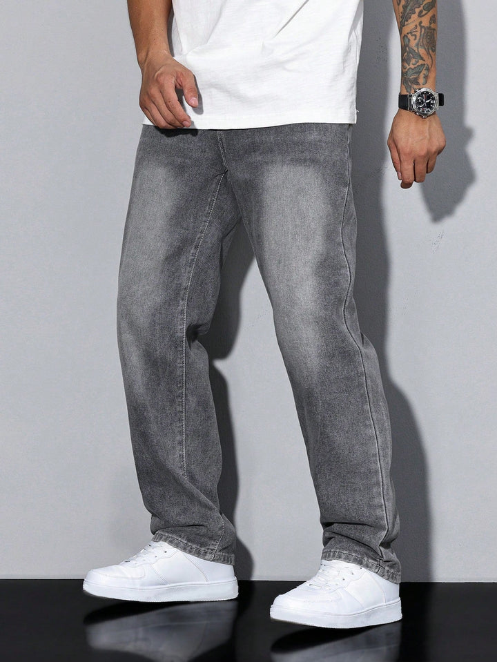 Men's Casual Straight Fit Jeans Versatile Everyday Wear Stylish Comfort