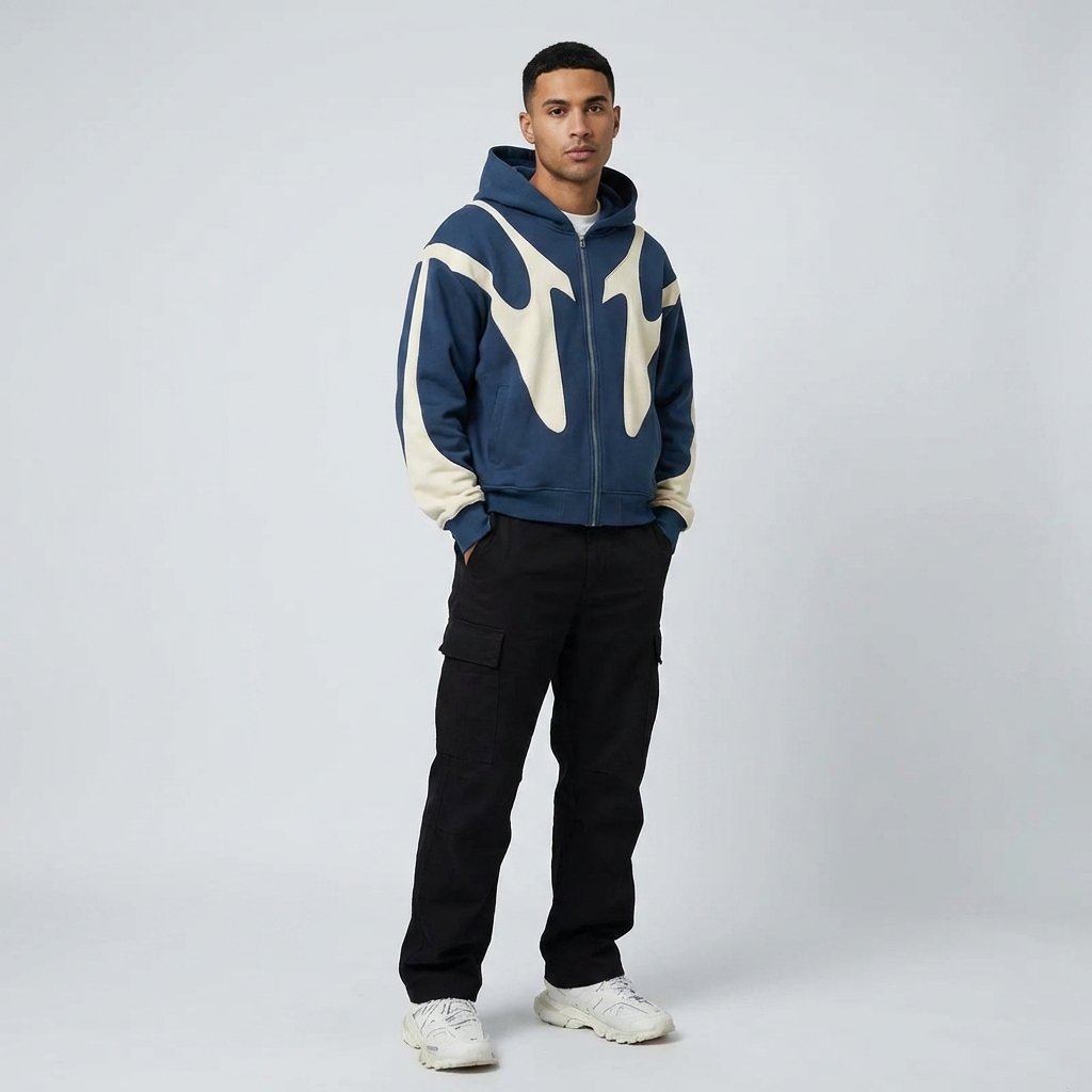 Men's Zip Hoodie Hooded Sweatshirt Full-Zip Drawstring Casual Sport Loungewear Everyday Streetwear Urban