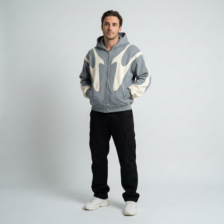 Men's Zip Hoodie Hooded Sweatshirt Full-Zip Drawstring Casual Sport Loungewear Everyday Streetwear Urban