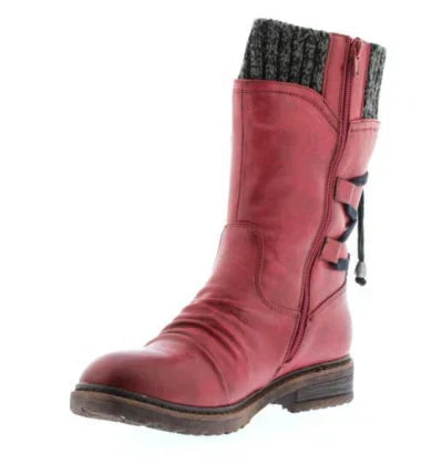 Julia | Women's Knit-Cuff Lace-Back Winter Boot