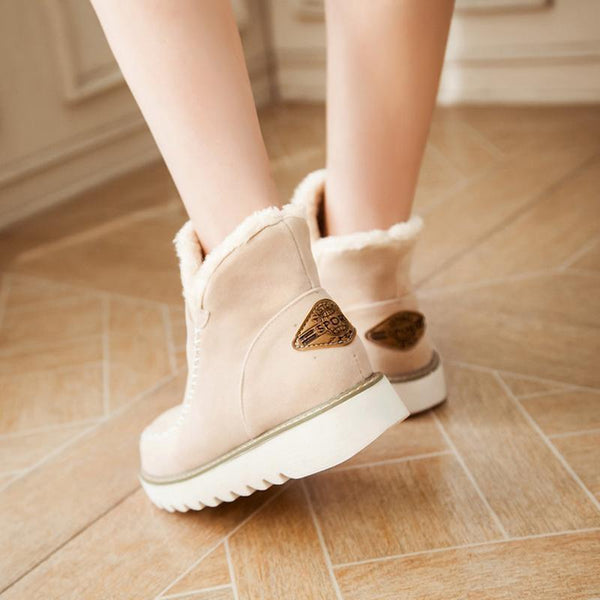 Lyn | Women's Faux Fur Trim Suede Winter Boot