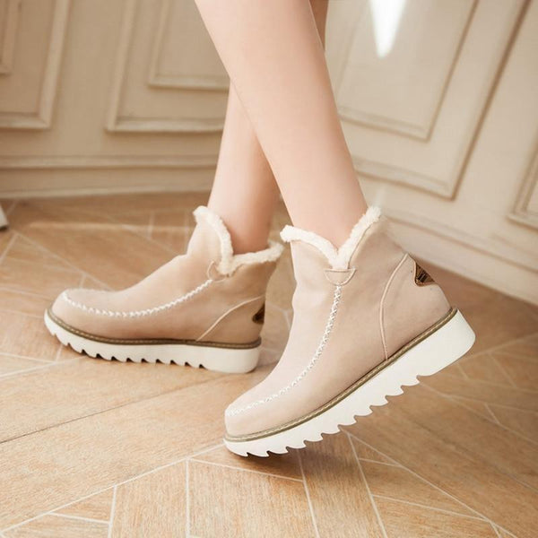Lyn | Women's Faux Fur Trim Suede Winter Boot