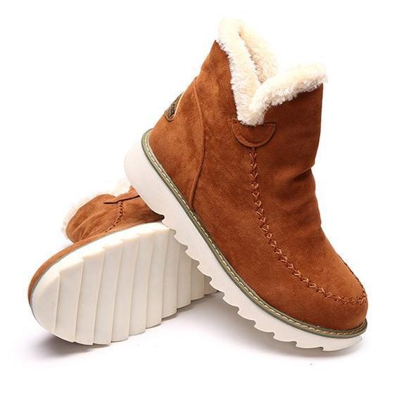 Lyn | Women's Faux Fur Trim Suede Winter Boot