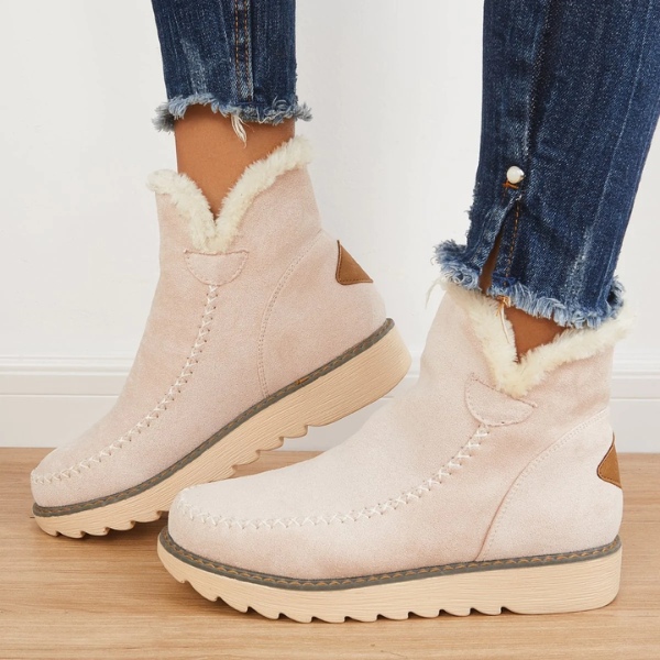 Lyn | Women's Faux Fur Trim Suede Winter Boot