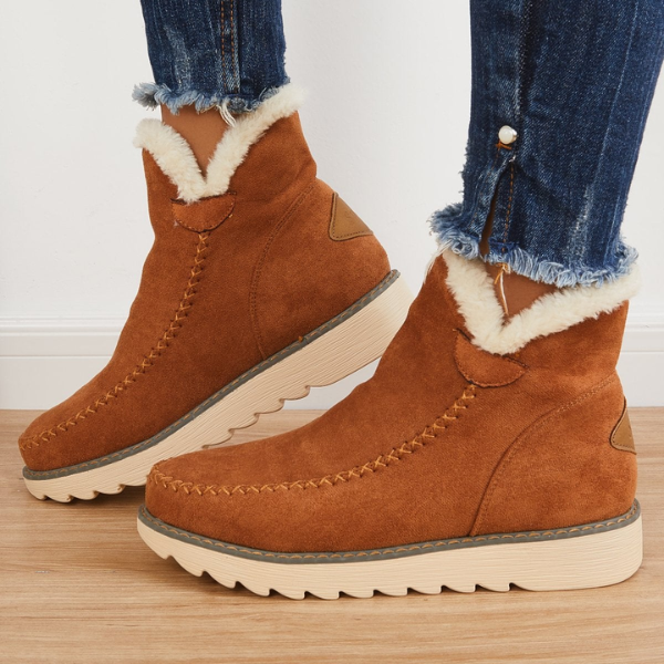 Lyn | Women's Faux Fur Trim Suede Winter Boot