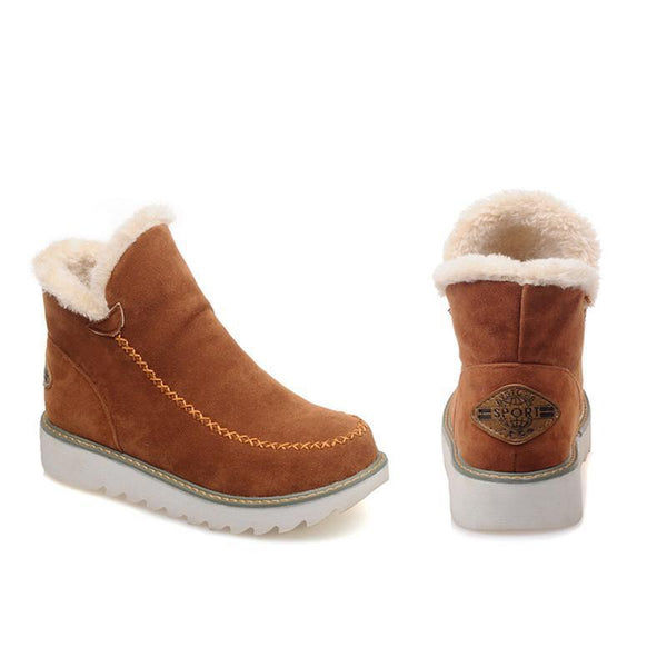 Lyn | Women's Faux Fur Trim Suede Winter Boot