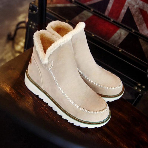 Lyn | Women's Faux Fur Trim Suede Winter Boot