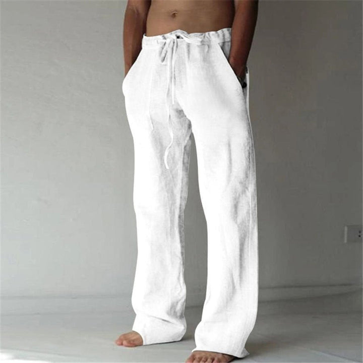 Men's Casual Trousers Straight Fit Flat-Front Tapered Smart-Casual Office Everyday Tailored Versatile Relaxed Thane