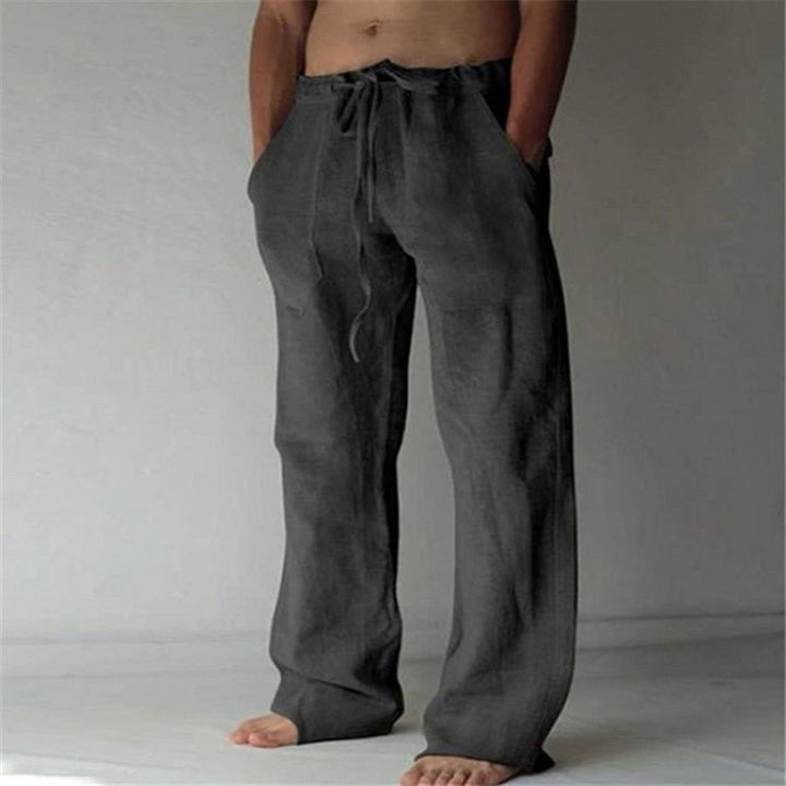 Men's Casual Trousers Straight Fit Flat-Front Tapered Smart-Casual Office Everyday Tailored Versatile Relaxed Thane