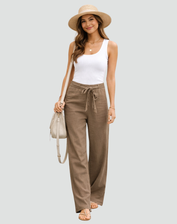 Elin | Wide-Leg Linen Trousers