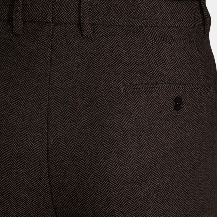 Men's Dress Trousers Slim Fit Vintage Flat-Front Tailored Smart-Casual Office Formal Everyday Edmund