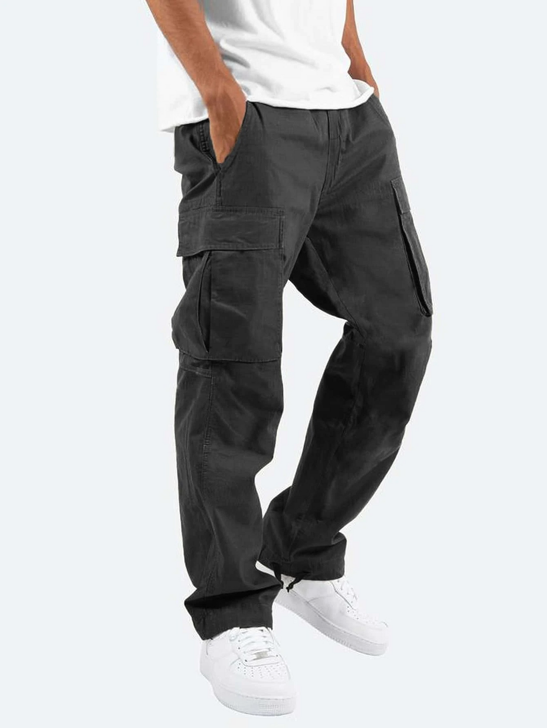 Men's Relaxed Fit Cargo Pants Versatile Utility Pockets Casual Everyday Wear