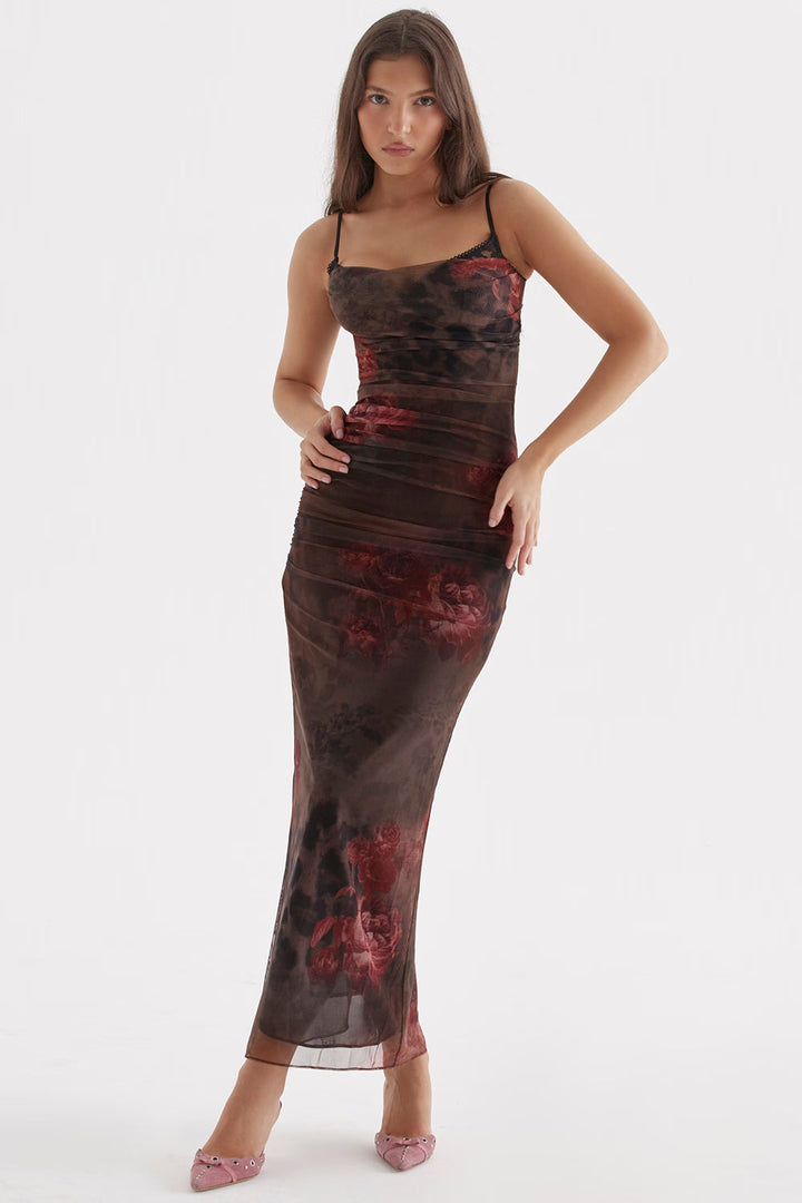 Nalini Printed Stylish Midi Dress